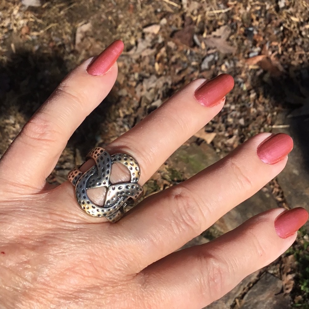 Celtic-y Textured Ring Adjustable Size